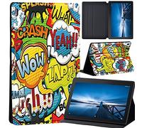 Case Compatible with Lenovo Tab M10 HD 2nd Gen 10.1 Inch TB-X306X/TB-X306F, Ultra Thin Case with Stand Function Auto Sleep Wake Up Function Slim PU Protective Case (graffiti014)