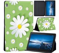 Case Compatible with Lenovo Tab M10 HD 2nd Gen 10.1 Inch TB-X306X/TB-X306F, Ultra Thin Case with Stand Function Auto Sleep Wake Up Function Slim PU Protective Case (3D art-daisy)
