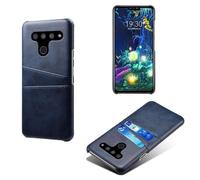 Case Compatible with LG V50 THING,Faux Leather Protective Case,Phone Case with 2 Card Slots behind,Anti-Fingerprint & Anti-Drop Protection-Blue