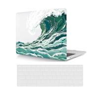 Case Compatible with MacBook Pro 13 inch 2012 2011 2010 2009 2008 Release A1278 with CD-ROM, Plastic Laptop Hard Shell Protective Case & Keyboard Cover Skin - Sea Wave