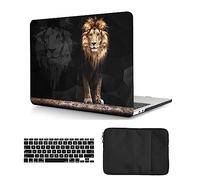 Case Compatible with MacBook Pro 16 inch 2020 2019 Release A2141 with Touch Bar and Touch ID, Plastic Durable Creative Hard Shell Protective Case & Keyboard Cover & Bag, Lion