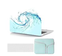 Case Compatible with MacBook Pro 16 inch 2020 2019 Release A2141 with Touch Bar and Touch ID, Plastic Durable Creative Hard Shell Protective Case & Keyboard Cover & Bag, Water Drops