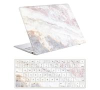 Case Compatible with MacBook Pro 16 inch 2021 2023 Release A2485 A2780 M1 M2 with Liquid Retina XDR Display and Touch ID, Plastic Laptop Hard Shell Protective Case & Keyboard Cover - Pink White Marble