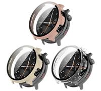 Case Compatible with Mibro Watch Lite 2 Protective Case, with Scratch-Resistant Screen Protector, Hard PC Protection for Mibro Watch Lite2 Smartwatch Accessories (Pack of 3)