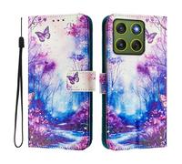 Case Compatible With Moto Edge 70 5G/X70 Air 5G Case PU Leather Flip Case 3D Creative Pattern Design Protective Cover Stand Wallet Case for Moto Edge 70 5G/X70 Air 5G,Neverland Valley