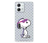 Case Compatible with Motorola Moto G84 5G Official Peanuts Snoopy Hearts to Protect Your Mobile Phone, Transparent Flexible Silicone Case with Official Snoopy License