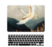 Case Compatible with New MacBook Pro 15 inch 2019 2018 2017 2016 Release A1990 A1707 with Touch Bar and Touch ID, Plastic Creative Hard Shell Protective Case & Keyboard Cover, Little Egrets