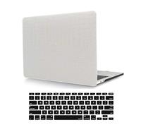 Case Compatible with New MacBook Pro 16 inch 2021 2023 A2485 A2780 A2991 M1 M2 M3 with Retina Display and Touch ID, Colorful Faux Leather Laptop Protective Case & Keyboard Cover Skin - Crocodile White
