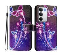 Case Compatible With OPPO REALME C71 4G Abroad Case PU Leather Flip Case 3D Creative Pattern Design Protective Cover Stand Wallet Case for OPPO REALME C71 4G Abroad,Fireworks Butterflies