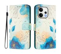Case Compatible With OPPO RENO 15 Abroad Case PU Leather Flip Case 3D Creative Pattern Design Protective Cover Stand Wallet Case,flowering branch