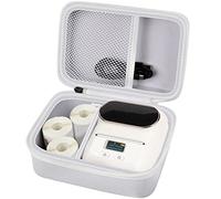 Case Compatible with Phomemo M110 Label Maker - Portable Mini Bluetooth Thermal Label Maker Carrying Storage Bag for Printer Labels, USB Cable and Accessories Black (Box Only)-White