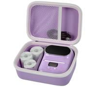 Case Compatible with Phomemo M110 Label Maker - Portable Mini Bluetooth Thermal Label Maker Carrying Storage Bag for Printer Labels, USB Cable and Accessories Black (Box Only)-Purple