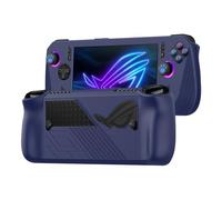Case Compatible with ROG Ally X,Thickened Soft Silicone Shockproof and Anti-Scratch Protective Cover with with 2 Rocker Caps (Navy)