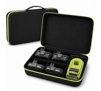 Case Compatible with Ryobi ONE+ 18V Lithium-Ion 4.0/3.5/3.0/2.0/1.5 Ah Compact Batteries. Storage Carrying Holder for 18-Volt Battery Charger. Organizer Container with 6 Dividers (Box Only)