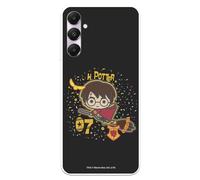Case Compatible with Samsung Galaxy A05s Official Harry Potter Black Background to Protect Your Mobile Phone, Transparent Flexible Silicone Case with Official Harry Potter License