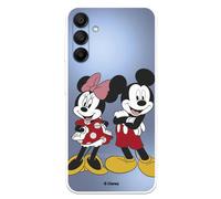 Case Compatible with Samsung Galaxy A15 5G Official Disney Mickey and Minnie Posing to Protect Your Mobile Phone, Transparent Silicone Case with Official Licensed Disney Classics
