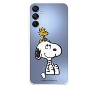 Case Compatible with Samsung Galaxy A15 5G Official Peanuts Woodstock and Snoopy to Protect Your Mobile Phone, Transparent Silicone Case with Official Snoopy Licence