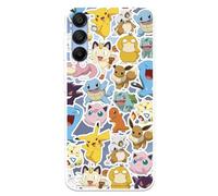 Case Compatible with Samsung Galaxy A15 5G Official Pokémon Pattern Sticker to Protect Your Mobile Phone, Transparent Flexible Silicone Case with Official Pokémon License