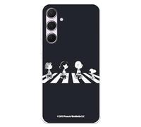 Case Compatible with Samsung Galaxy A55 5G Official Peanuts Beatles Characters to Protect Your Mobile Phone, Transparent Flexible Silicone Case with Official Snoopy License