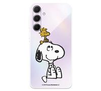 Case Compatible with Samsung Galaxy A55 5G Official Peanuts Woodstock and Snoopy to Protect Your Mobile Phone, Transparent Silicone Case with Official Snoopy Licence