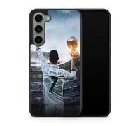 Case Compatible with Samsung Galaxy A55 - Cristiano Ronaldo - Moment of Glory - HD Sublimation - Black Silicone - Madness Cases