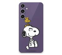 Case Compatible with Samsung Galaxy S23 FE Official Peanuts Woodstock and Snoopy to Protect Your Mobile Phone. Transparent Silicone Flexible Case with Official Snoopy License