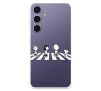 Case Compatible with Samsung Galaxy S24 Plus Official Peanuts Pedestrian Characters to Protect Your Mobile Phone, Transparent Silicone Case with Official Snoopy Licence