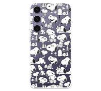 Case Compatible with Samsung Galaxy S24 Plus Official Peanuts Snoopy Silhouettes to Protect Your Mobile Phone, Transparent Flexible Silicone Case with Official Snoopy License