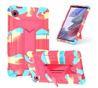 Case Compatible with Samsung Galaxy Tab A9 8.7 inch 2023 SM-X110/X115,with Kickstand Three-Layer Hybrid Full Body Case Rugged Shock-Proof Fall Protection Cover ZY (RAINBOW ROSE)