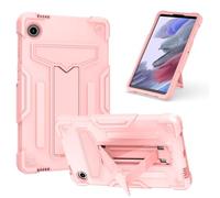 Case Compatible with Samsung Galaxy Tab A9 8.7 inch 2023 SM-X110/X115,with Kickstand Three-Layer Hybrid Full Body Case Rugged Shock-Proof Fall Protection Cover ZY (PINK)