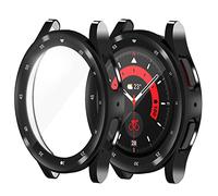 Case Compatible with Samsung Galaxy Watch 5 Pro 45 mm Protective Case Made of Soft TPU Scale Case, Scratch-Resistant, Full Surface Shockproof Protective Case for Galaxy Watch 5 Pro 45 mm (Black)