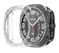 Case Compatible with Samsung Galaxy Watch Ultra 47 mm LTE Bling Diamond Case PC Bumper Protective Cases Women Girls Crystal Shining Rhinestone Cases Smartwatch Accessory Case (2Clear, 47 mm)