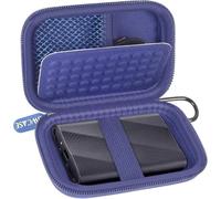 Case Compatible with Samsung T9/ T7/ T7 Shield Portable SSD 1TB 2TB 4TB External Hard Drive, Storage Travel Carrying Holder Organizer for Solid State Drives & USB Cable (Box Only) (Blue)