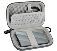 Case Compatible with Samsung T9/ T7/ T7 Shield Portable SSD 1TB 2TB 4TB External Hard Drive, Storage Travel Carrying Holder Organizer for Solid State Drives & USB Cable (Box Only) (Grey)