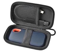 Case Compatible with SanDisk 1TB 2TB 500GB Extreme Portable SSD, Fits for SanDisk PRO External Solid State Drive, Hard Drive Storage Holder for SDSSDE61/ SDSSDE60/ SDSSDE81 (Box Only)(Full Black)