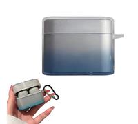 Case Compatible with Sony WF-1000XM6, Gradient Transparent Protective Case with Carabiner (Blue)