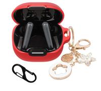 Case Compatible with Soundcore Liberty 4 NC Earbuds, Soft Silicone Scratch Shock Resistant Skin Cover with Bling Keychain Accessories , Protective Cover for Liberty 4 NC by Anker Charging Case
