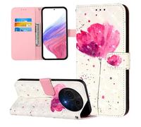 Case Compatible with TCL 60 NxtPaper Cover Flip Wallet Phone Case 3D PU Leather Protective Cover with Magnetic Clasp Kickstand Card Slots Holder for TCL 60 NxtPaper, A flower