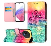 Case Compatible with TCL 605 / TCL 60 SE Cover Flip Wallet Phone Case 3D PU Leather Protective Cover with Magnetic Clasp Kickstand Card Slots Holder for TCL 605 / TCL 60 SE, Chasing Dreams