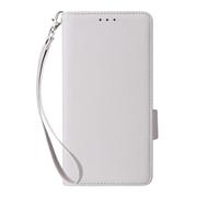 Case Compatible with TCL T509K,Leather Case Standable Flip Case,Wallet design with Card Slot White