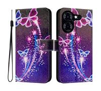 Case Compatible With TECNO POVA 5 Case PU Leather Flip Case 3D Creative Pattern Design Protective Cover Stand Wallet Case for TECNO POVA 5,Fireworks Butterflies