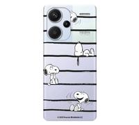 Case Compatible with Xiaomi Redmi Note 13 Pro Plus 5G Official Peanuts Snoopy Stripes. Transparent Flexible Silicone Case with Official Snoopy License