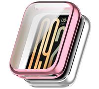 Case Compatible with Xiaomi Smart Band 10 Pro with Screen Protector, Flexible TPU Shockproof Scratch Proof Cover Case for Xiaomi Smart Band 10 Pro Smartwatch (Pink)