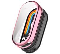 Case Compatible with Xiaomi Smart Band 10 with Screen Protector, Flexible TPU Shockproof Scratch Proof Cover Case for Xiaomi Mi Band 10 (Pink)