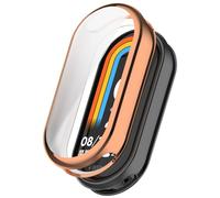 Case Compatible with Xiaomi Smart Band 10 with Screen Protector, Flexible TPU Shockproof Scratch Proof Cover Case for Xiaomi Mi Band 10 (Rose Gold)