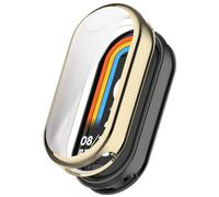 Case Compatible with Xiaomi Smart Band 10 with Screen Protector, Flexible TPU Shockproof Scratch Proof Cover Case for Xiaomi Mi Band 10 (Gold)