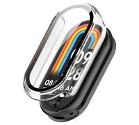 Case Compatible with Xiaomi Smart Band 10 with Screen Protector, Hard PC Overall Shockproof Bumper Cover Case for Xiaomi Mi Band 10 (Clear)