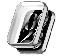 Case Compatible with Xiaomi Smart Band 9 Pro with Screen Protector, Flexible TPU Shockproof Scratch Proof Cover Case for Xiaomi Smart Band 9 Pro (Silver)