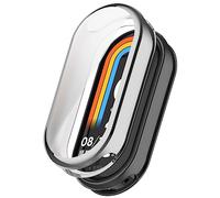 Case Compatible with Xiaomi Smart Band 9 with Screen Protector, Flexible TPU Shockproof Scratch Proof Cover Case for Xiaomi Mi Band 9 (Silver)