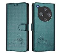 Case Compatible with ZTE Nubia P9 Pro 5G, PU Leather Wallet Case Flip Cover with RFID Blocking Card Slots Viewing Stand Magnetic Clasp Protective Case for ZTE Nubia P9 Pro 5G, Green